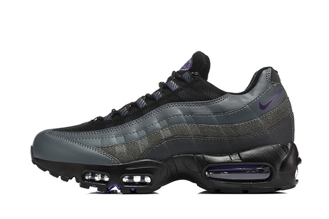 Men's Hot sale Running weapon Air Max 95 Black/Grey Shoes 077